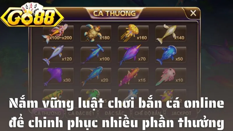 Nắm vững luật chơi bắn cá online để chinh phục nhiều phần thưởng giá trị